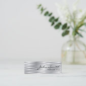 Le chrome brillant barre le mini carte de visite (Debout devant)