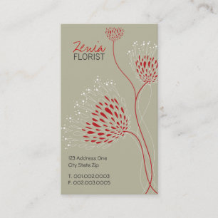 Le chrysanthème fleurit le carte de visite floral