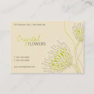 Le chrysanthème fleurit le carte de visite floral
