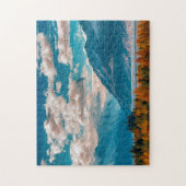 Le ciel bleu sur les montagnes Puzzle (Vertical)