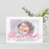 Le ciel envoyé Faire-part de naissance | Fille (Debout devant)