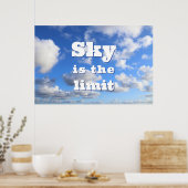 Le ciel est la limite - affiche motivante (Cuisine)