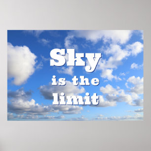 Le ciel est la limite - affiche motivante