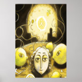 Le citron au citron lune | AI Art Poster (Devant)
