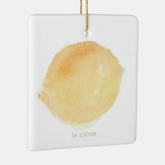 Le citron Ceramic Ornament (Rechts)