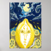 Le citron et le champ de citron | AI Art Poster (Devant)