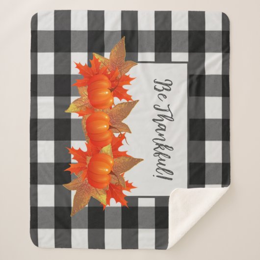 Le Citrouille de Thanksgiving Buffalo a plaid Sher (Devant)