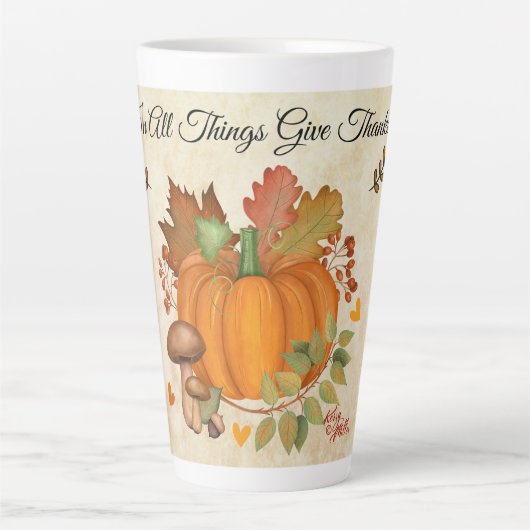 Le Citrouille de Thanksgiving Latte Mug (Devant)