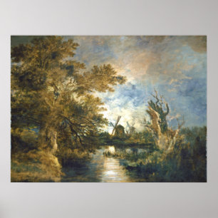Le clair de lune sur le Yare - John Crome Poster d