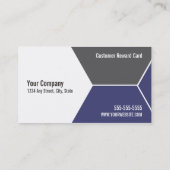 Le client de station de lavage récompense le carte (Dos)