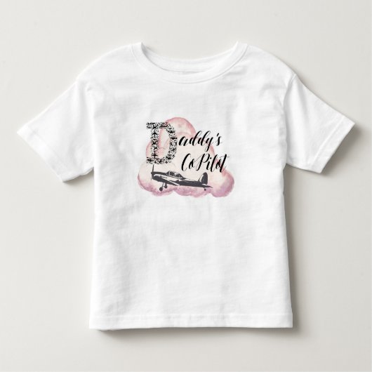 Le co-pilote du papa, T-shirt d'enfant en bas âge, (Devant)