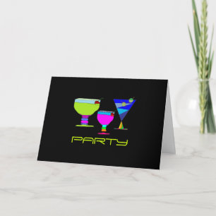 Le cocktail boit la carte d'invitation de partie