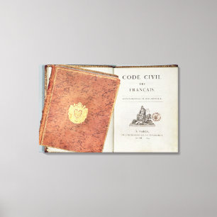 Le Code Civil des Francais" Canvas Afdruk