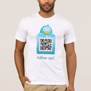 Le code de QR me suivent modèle de T-shirt