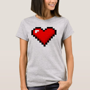 Le coeur à 8 bits des femmes : Rétro T-shirt