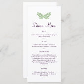 Le coeur bat Menu en vert (Devant / Derrière)