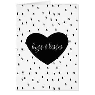 Le coeur blanc noir pointille des étreintes et de