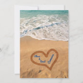 Le coeur dans le Faire-part de mariage de sable (Dos)