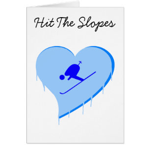 Le coeur de glace de skieur, a frappé la carte de