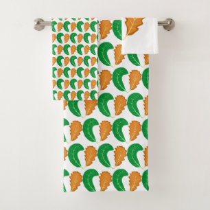 Le cœur de la nature Feuilles vertes et brunes 
