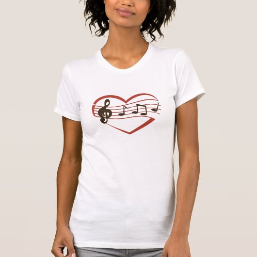 Le Coeur de la Saint Valentin, t-shirt de la femme (Devant)
