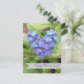 le coeur de l'oubli-moi-pas - carte postale (Debout devant)