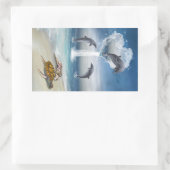 Le coeur du Sticker des dauphins (Sac)