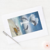 Le coeur du Sticker des dauphins (Enveloppe)