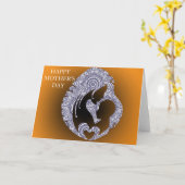 Le coeur en fleur Carte de fête des mères (Fleur jaune)