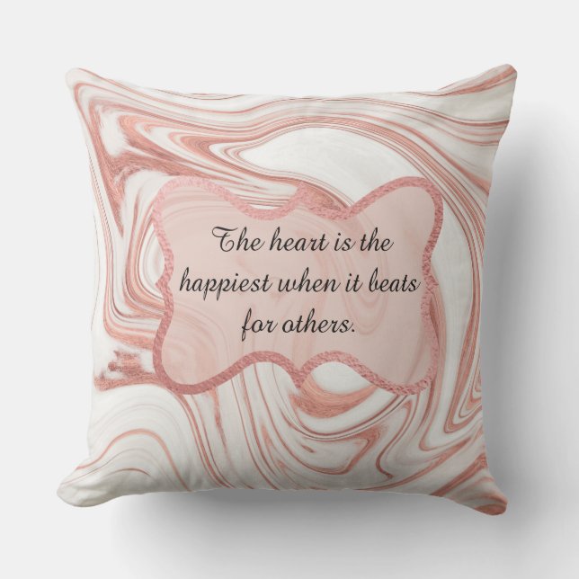 Le coeur est le plus heureux Coussin de marbre (Recto)
