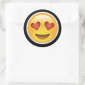 le coeur heureux observe des autocollants d'emoji (Sac)