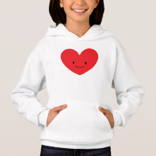 Le coeur heureux rouge badine le sweat - shirt à