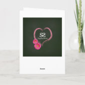 Le coeur rose fleurit le jour de mère - carte de (Dos)