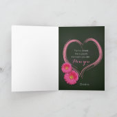 Le coeur rose fleurit le jour de mère - carte de (Intérieur)