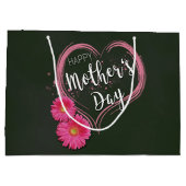 Le coeur rose fleurit le jour de mère - grand sac (Dos)
