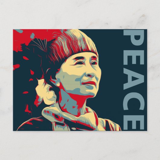 LE COMBAT - Aung San Suu Kyi | Carte postale perso (Devant)