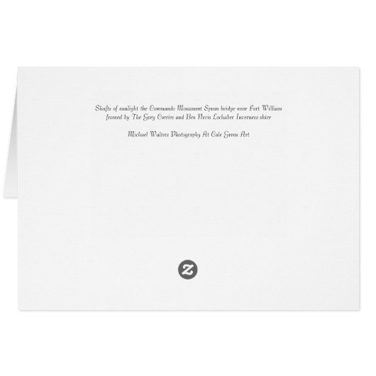 Le Commando Monument Scotland (Dos Horizontal)