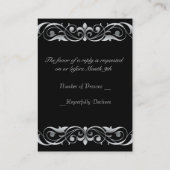 Le comte Vampire Black RSVP Cartes de visite (Dos)