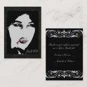 Le comte Vampire Black RSVP Cartes de visite (Devant / Derrière)