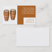 Le Congo simple bat du tambour des cartes (Devant / Derrière)