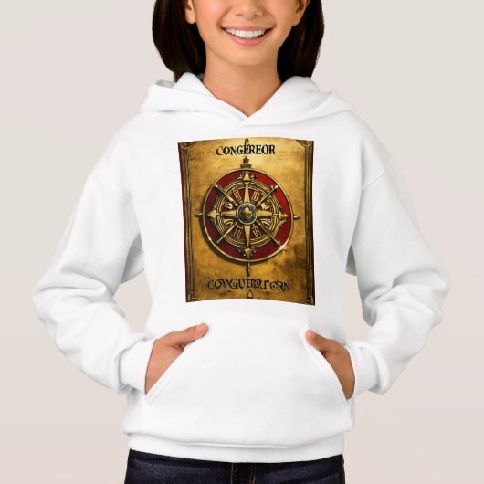 " Le Conquérant " Sweat - shirt à capuche conçu (Devant)