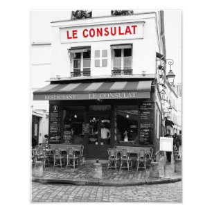 Le Consulat Cafe Montmartre Paris groot - Foto Afdruk