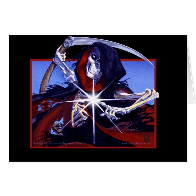 Le contact de la carte de la mort (Devant horizontal)