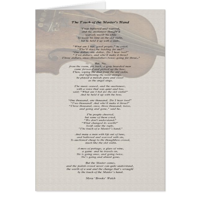 Le contact de la main de maître (Devant)