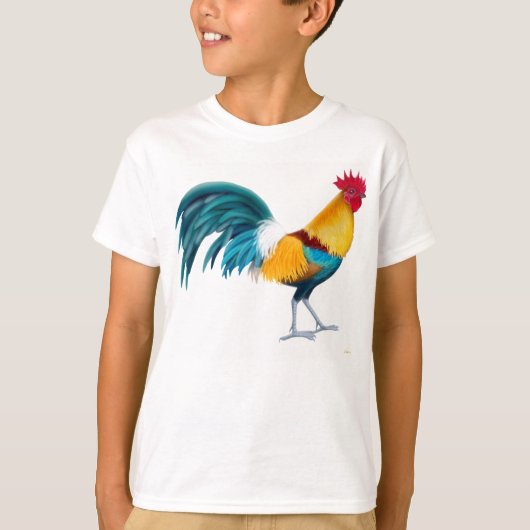Le coq coloré badine le T-shirt (Devant)