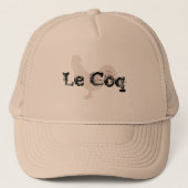 Le coq design Casquette avec jeu amusant sur les m (Devant)