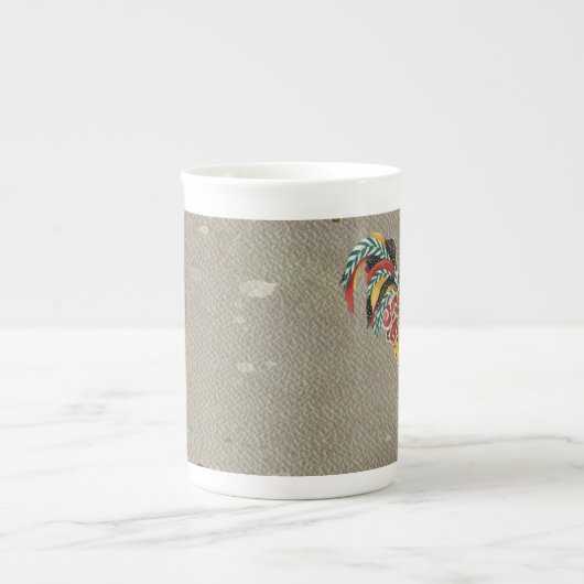 Le coq Mardi Bone China Mug (Devant)