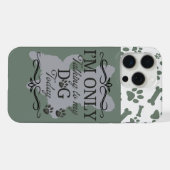 Le Coque-coque iphone de chien gris (Verso Horizontal)
