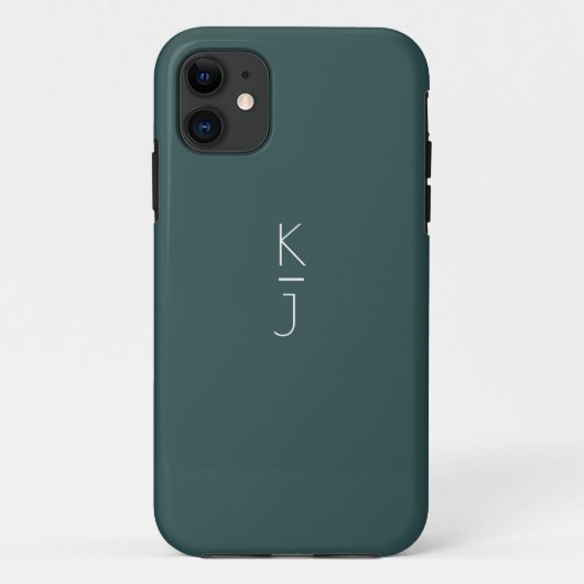 Le coque iphone Coque-Matte de Monogramme Éditable (Dos)
