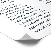 Le coquillage bleu | Tableau de sièges de Mariage  (Coin)